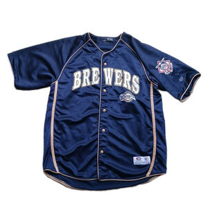 Milwaukee Brewers Mens XL Stitched MLB Baseball Jersey